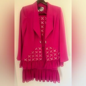Ben Marc International pink skirt suit 6